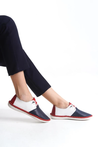 Kadın Hakiki Deri Ortopedik Ayakkabı Tam Kalıp Esnek Comfort Günlük Ayakkabı - Resim 11