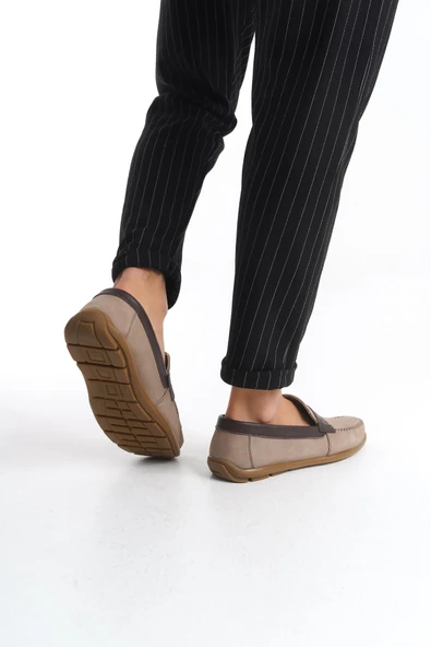 Erkek Hakiki Deri Loafer Comfort Ayakkabı Dikişli Günlük Ayakkabı - 7