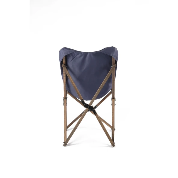 Bag The Joy Ahşap Katlanır Kamp Bahçe Sandalyesi Antrasit Iskelet Lacivert Kılıf - 4