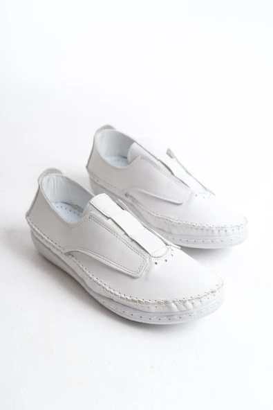 Kadın Günlük Ayakkabı Önü Lastik Detaylı Comfort Taban Günlük Düz Ayakkabı - Resim 8