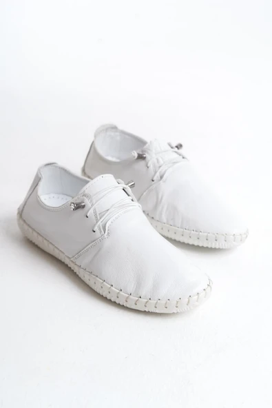 Kadın Hakiki Deri Ortopedik Ayakkabı Tam Kalıp Esnek Comfort Günlük Ayakkabı - Resim 8