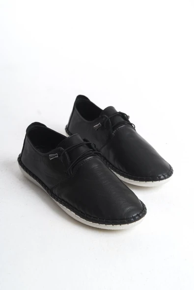 Kadın Hakiki Deri Ortopedik Ayakkabı Tam Kalıp Esnek Comfort Günlük Ayakkabı - Resim 4