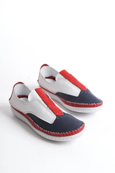 Kadın Günlük Ayakkabı Önü Lastik Detaylı Comfort Taban Günlük Düz Ayakkabı - Resim 4