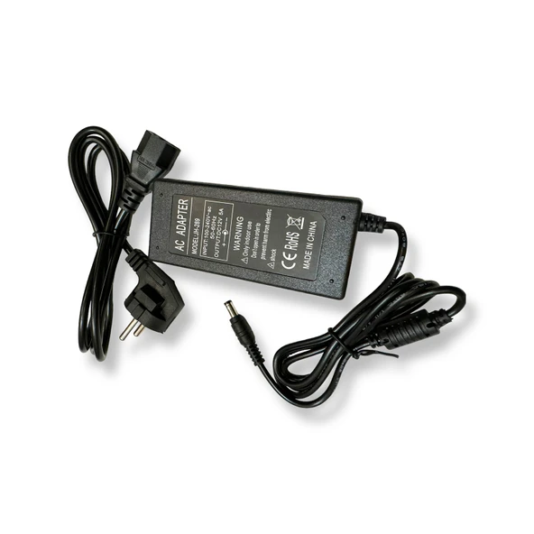 Adaptör DC 12V 5A 5.5mm 2.1mm güç kaynağı priz tipi 60Watt Led Elektrik