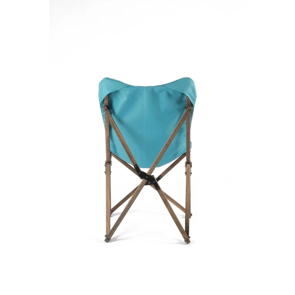 Bag The Joy Ahşap Katlanır Kamp Bahçe Sandalyesi Antrasit Iskelet Turkuaz Kılıf - 4