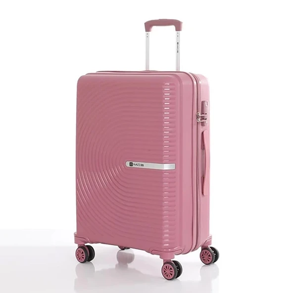 MÇS 3lü Set Kırılmaz Silikon Seyahat Valizi Bavulu V374 K.Pudra - 4