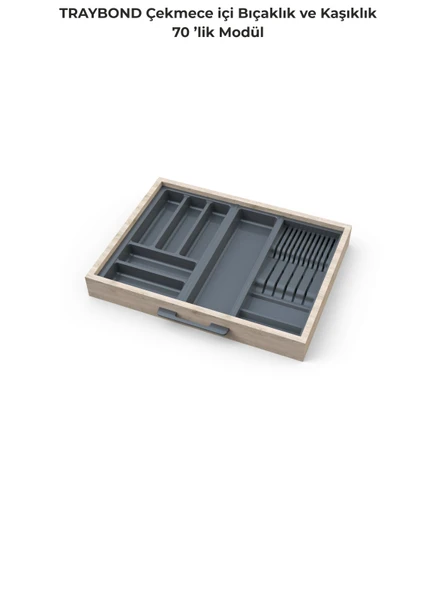 Çekmece Içi Kaşıklık Ve Bıçaklık Düzenleyici  Antresit, 64x48 Yandan Ve Boydan 4Cm Kesilebilir - 4