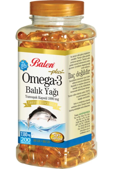 Omega 3 Balık Yağı Yumuşak Kapsül 1380 Mg* 200