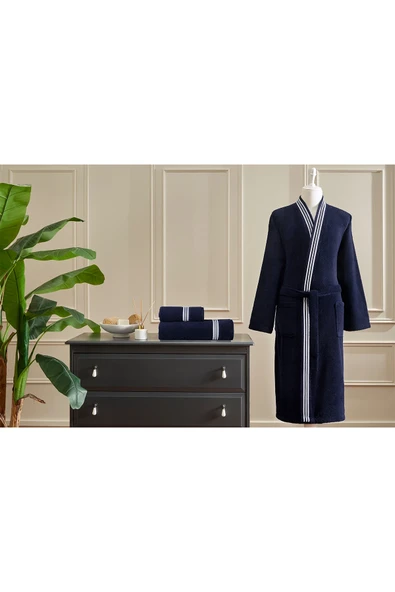 Özdilek Wonder Maskülen Kimono Bornoz L - Lacivert - 3