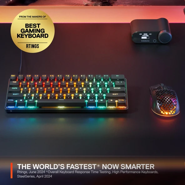 SteelSeries Apex Pro Mini Gen 3 OmniPoint 3.0 HiperManyetik Switch RGB Mekanik Kablolu Oyuncu Klavyesi (UK) - 4