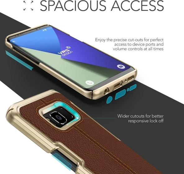 Verus Samsung Galaxy S8 Kılıf Simpli Mod Series - Brown - Resim 5