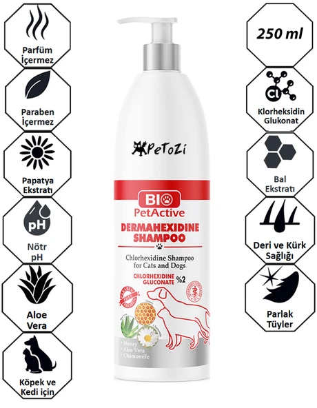 Kedi ve Köpekler için Antiseptik Şampuan 250 ML