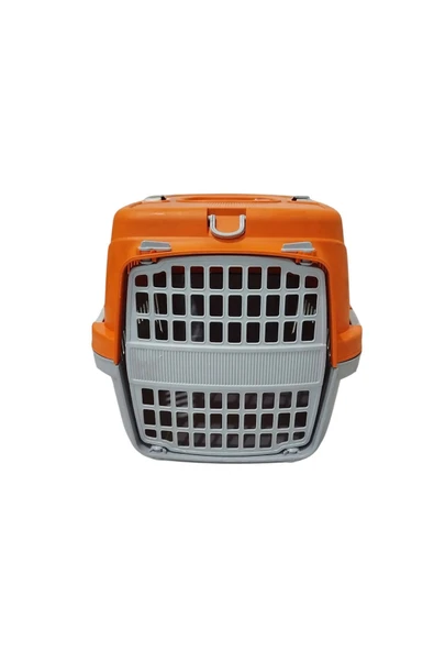 Pribor Hz-100 Kedi Köpek Evcil Hayvan Taşıma Çantası Box Orta Boy Çok Fonksiyonlu Turuncu Gri - 3