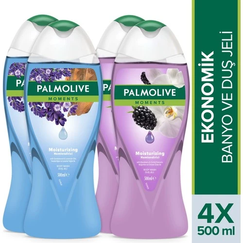Palmolive Moments Nemlendirici Banyo ve Duş Jeli 500 ml x 4 Adet