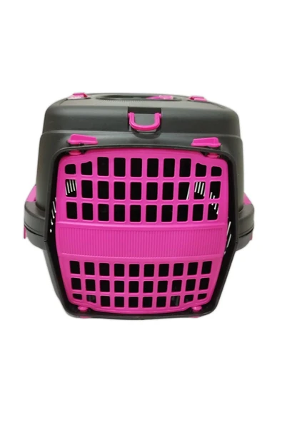 Pribor Kedi Köpek Evcil Hayvan Taşıma Çantası Box Orta Boy Çok Fonksiyonlu Siyah-pembe - 2