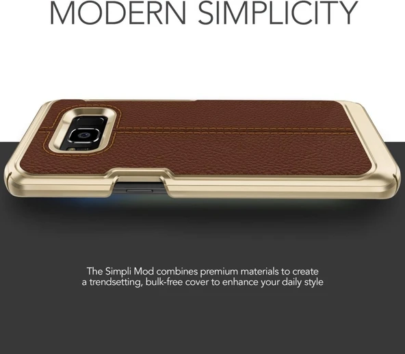 Verus Samsung Galaxy S8 Kılıf Simpli Mod Series - Brown - Resim 3