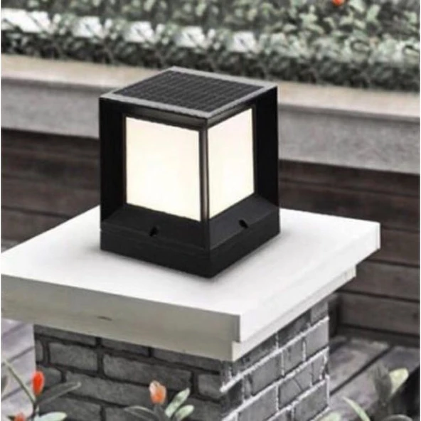 15 x 19 Cm, 30 Watt, Kumandalı, Güneş Enerjili ve E27 Duylu, 3 Işık Modlu Solar Küp Bahçe Armatürü - 7