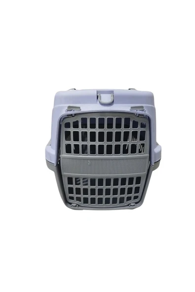 Pribor Hz-105 Kedi Köpek Evcil Hayvan Taşıma Çantası Box Büyük Boy Çok Fonksiyonlu Lila Gri - 3