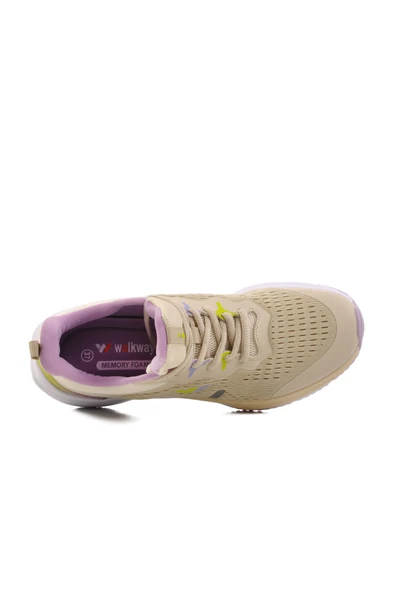 Walkway Bej Memory Foam Hafif Hava Alabilen Unisex Spor Ayakkabı Mada G - 4