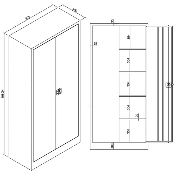 Yfc Metal 198'lik Dosya Dolabı - 3