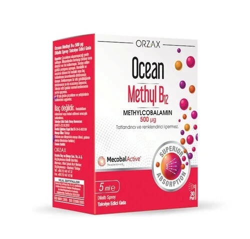 Orzax Ocean Methyl B12 Dilaltı Sprey 5 ml - 30 Doz ürün görseli
