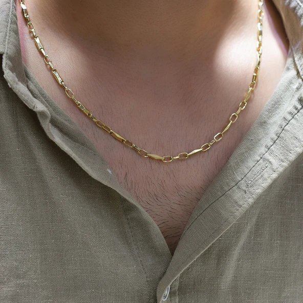 14 Ayar Erkek Altın Zincir Kolye