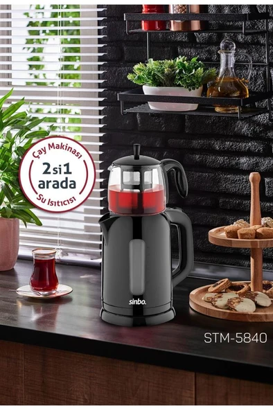 Sinbo STM-5830 Elektrikli Çay Seti Beyaz - 2