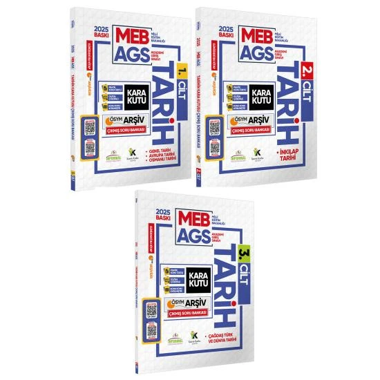 2025 MEB-AGS Tarih Kara Kutu MODÜLER SET 3lü ÖSYM Çıkmış Soru Bankası Konu Özetli Video/PDF Çözümlü