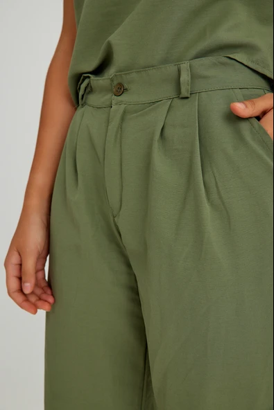 Rahat  Kolsuz  Alt Üst Kadın Takım Keten Günlük - Resim 7