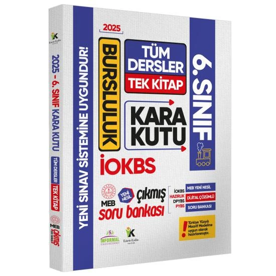 2025 6.sınıf İOKBS BURSLULUK Tüm Dersler Çıkmış Soru Bankası Tek Kitap Yeni Sistem Tamamı Çözümlü - 2