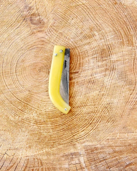 Tapan Cep Çakısı 17 cm Kara Çelik Sarı - 4