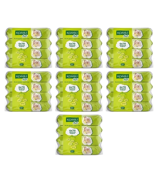 Komili Soft Kapaklı Islak Bebek Havlusu 70 Yaprak x 28 Paket