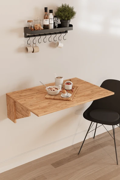 Kırma Portatif Açılır Kapanır Katlanır Masa Mutfak Yemek Masası - Resim 7