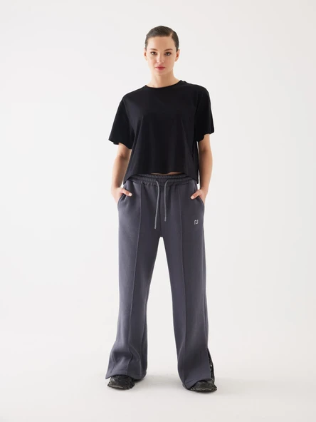 Füme Şardonlu Yırtmaç Detay Jogger - 10