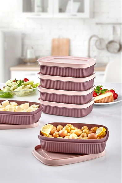 HOMENIVA 6 Adet Mini Saklama Kabı - Kapaklı Buzdolabı Kabı - 9