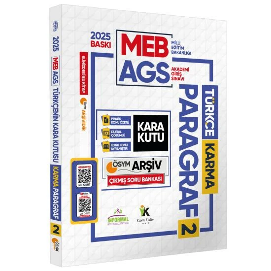 2025 MEB-AGS Kara Kutu Türkçe Paragraf 3lü Altın Set Çıkmış Soru Bankası Konu Özetli Video/PDF Çözümlü - 3