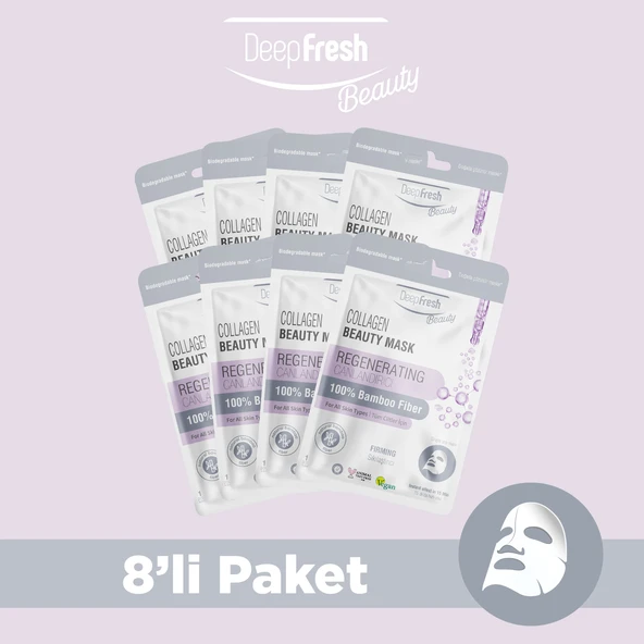 Deep Fresh Tek Kullanımlık Collagen Canlandırıcı Sıkılaştırıcı Yüz Maskesi 8 adet