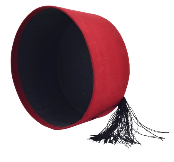 Osmanlı Kırmızı Erkek Püsküllü Damat Kına Fesi 9,5cm Kısa - 3