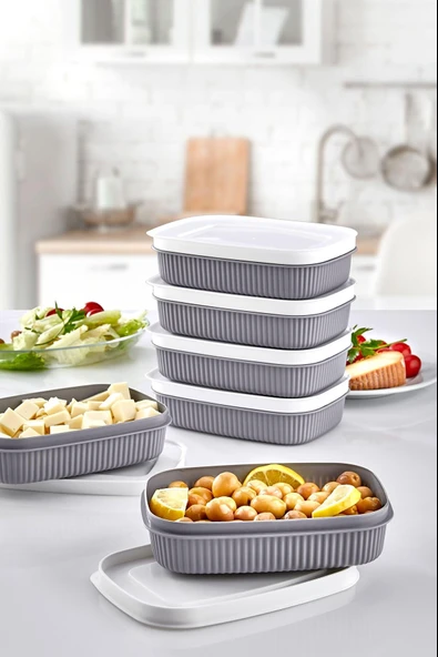 HOMENIVA 6 Adet Mini Saklama Kabı - Kapaklı Buzdolabı Kabı - 12