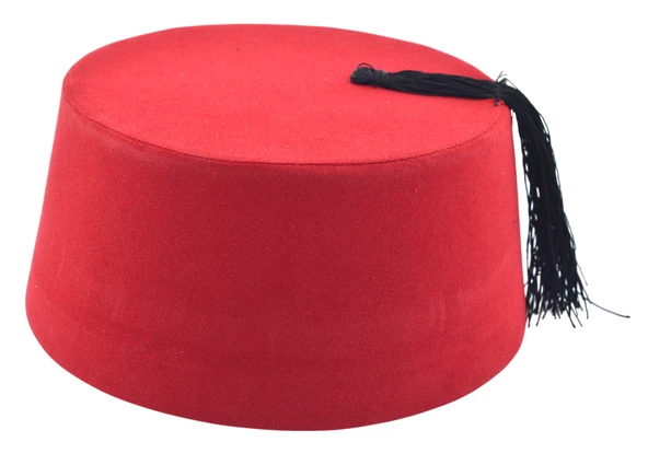 Osmanlı Kırmızı Erkek Püsküllü Damat Kına Fesi 9,5cm Kısa