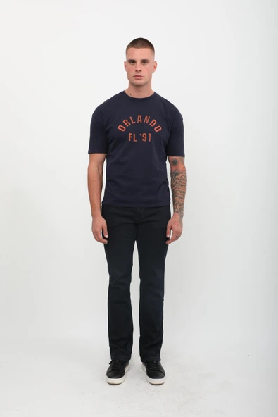 Erkek Likralı Regular Fit Lacivert Jean Pantolon - 2