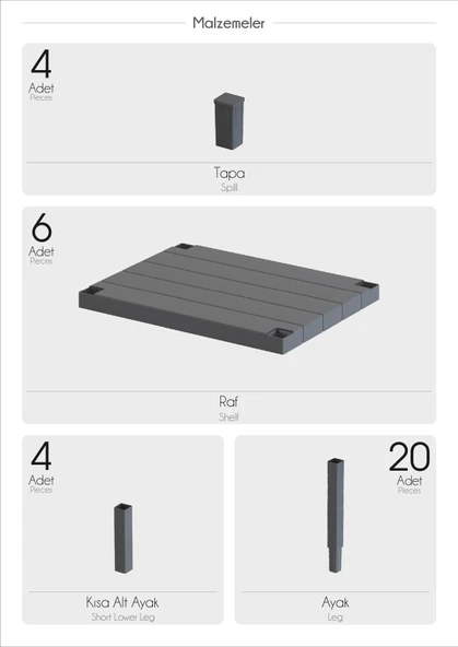 HOMENIVA 6 Katlı Ombeg Düzenleyici Banyo Rafı, Havluluk, Deterjanlık Makyaj Organizer - 8
