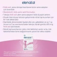 Elenatal 1 30 Tablet - Resim 2