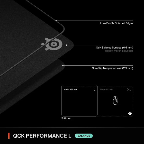 SteelSeries QcK Large Performance Balance Gaming Mouse Pad - 7