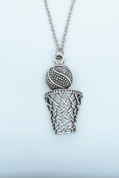 Basket Topu - File - Pota Gümüş Kaplama Düz Zincir Kolye ürün görseli 1