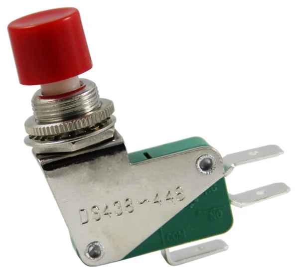 IC-176E / DS-438 MİCRO SWİTCH KIRMIZI BUTONLU Ø12MM
