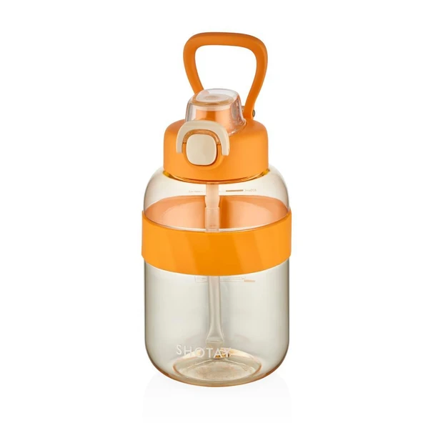 Shotay Pipetli Su Matarası Tritan Turuncu 1000Ml