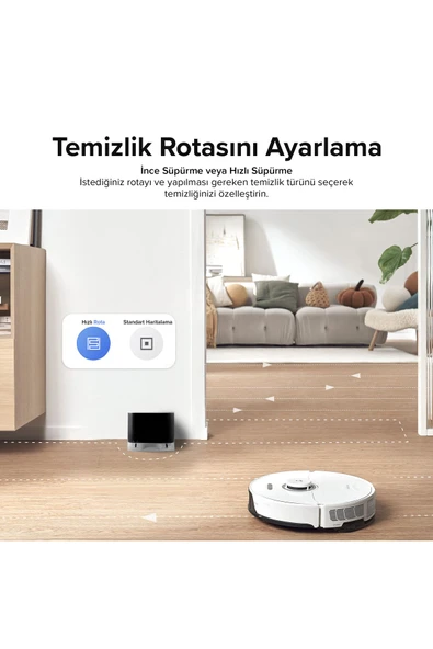 Roborock S8 Sonic Mopping Akıllı Robot Süpürge - Beyaz - Resim 4