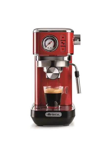 Ariete Moderna Espresso Slim 1300 W Kırmızı Kahve Makinesi - Resim 2