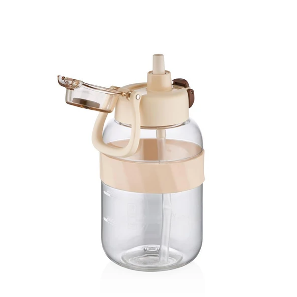 Shotay Pipetli Su Matarası Tritan Krem 1000Ml - 2